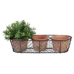 ESSCHERT DESIGN AT 3 Potjes In Draadmand