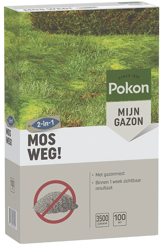 Pokon Mos Weg! 3,5kg Voor 100m² 1 Pokon Mos Weg! 3,5kg Voor 100m²