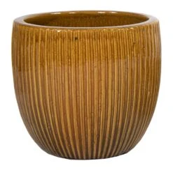 Portly Egg Rib Honey - Ø 37 X H 34 Cm